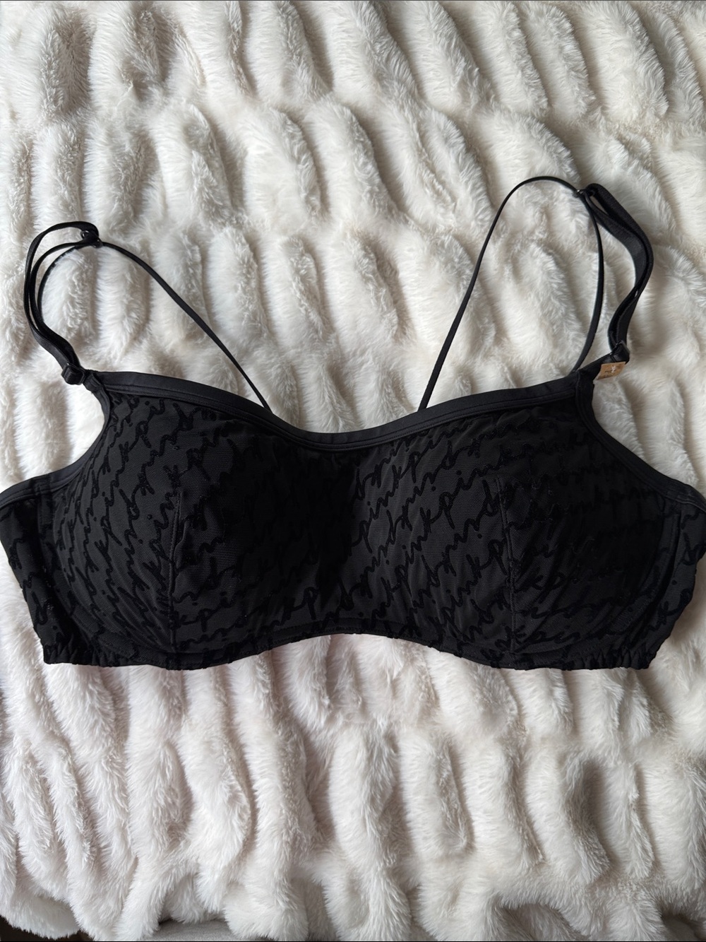 NWT PINK Victoria's Secret Black Underwire Padded Pushup Bra Size XXL